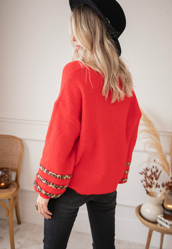 Lea Leo Red - Sweater