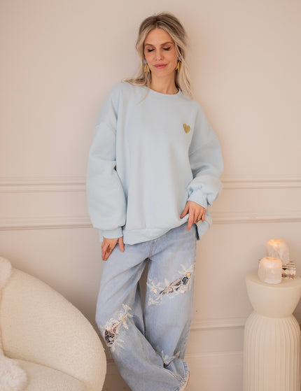 Simplicity Beating Heart Soft Blue - Sweater