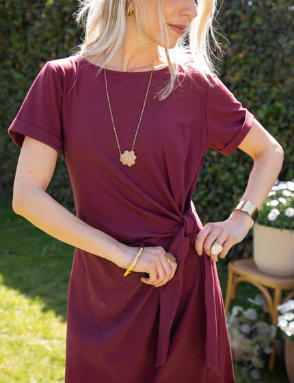 Katie Knot Burgundy - Maxi Dress