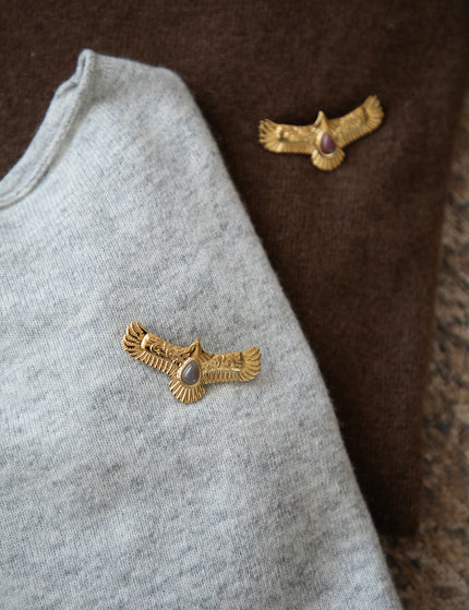 The Eagle Eye Gold/Grey - Broche