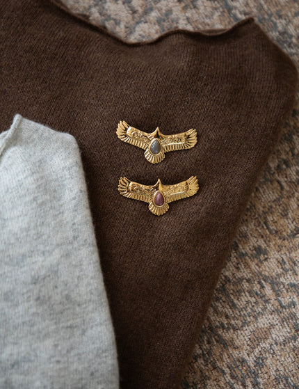 The Eagle Eye Gold/Grey - Broche