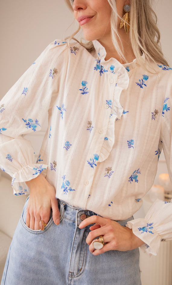 Bouquet Of Blue White/Blue - Blouse