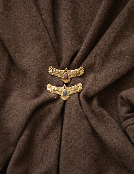 The Eagle Eye Gold/Grey - Broche