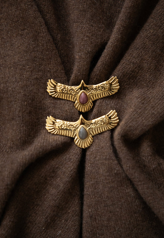 The Eagle Eye Gold/Grey - Broche