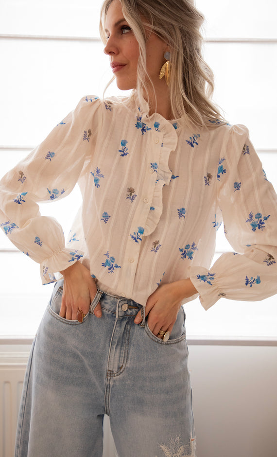 Bouquet Of Blue White/Blue - Blouse