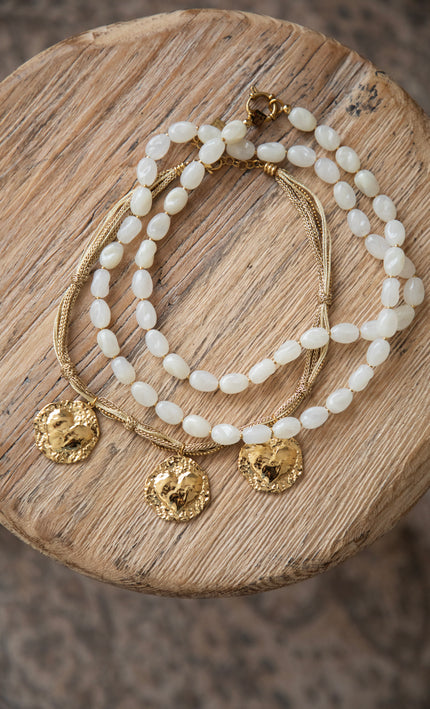 Chunky Charms White - Ketting