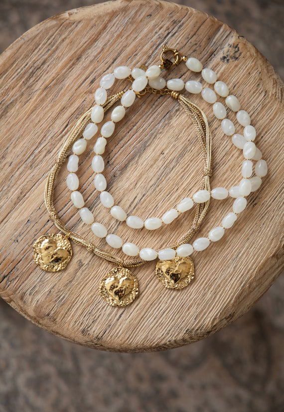 Chunky Charms White - Ketting