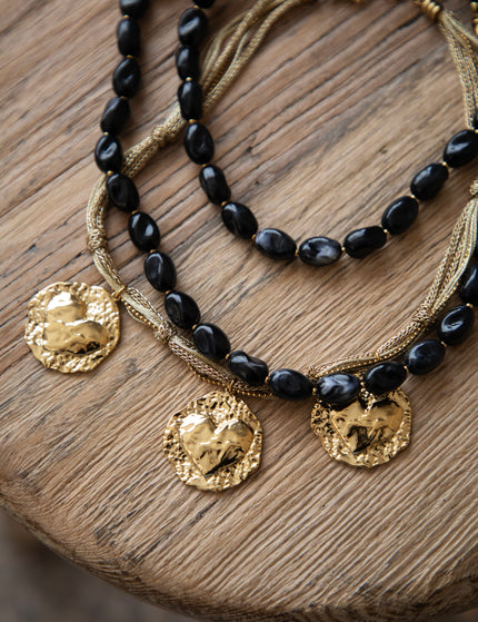 Chunky Charms Black - Ketting