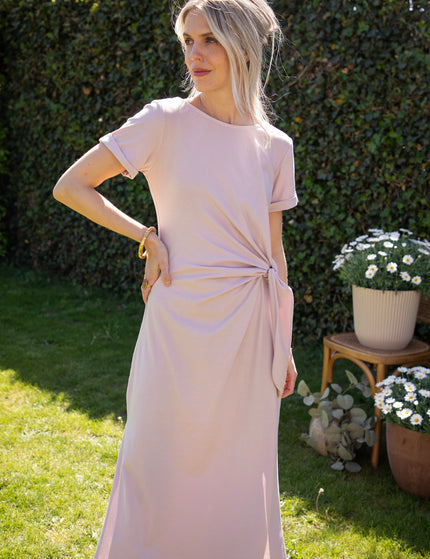 Katie Knot Soft Pink - Maxi Dress