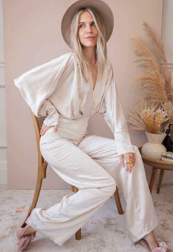 Silky Sue Beige - Jumpsuit