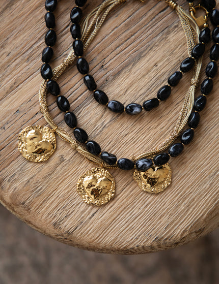 Chunky Charms Black - Ketting