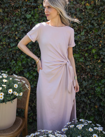 Katie Knot Soft Pink - Maxi Dress