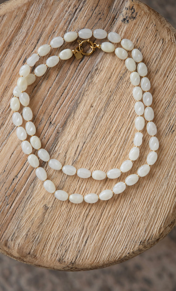 Halskette - Chunky Charms - Weiß