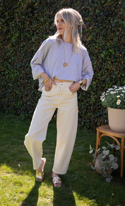 Bella Balloon Beige - Jeans