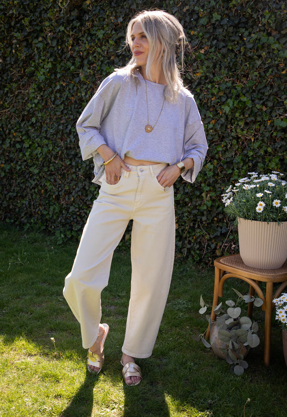 Bella Balloon Beige - Jeans