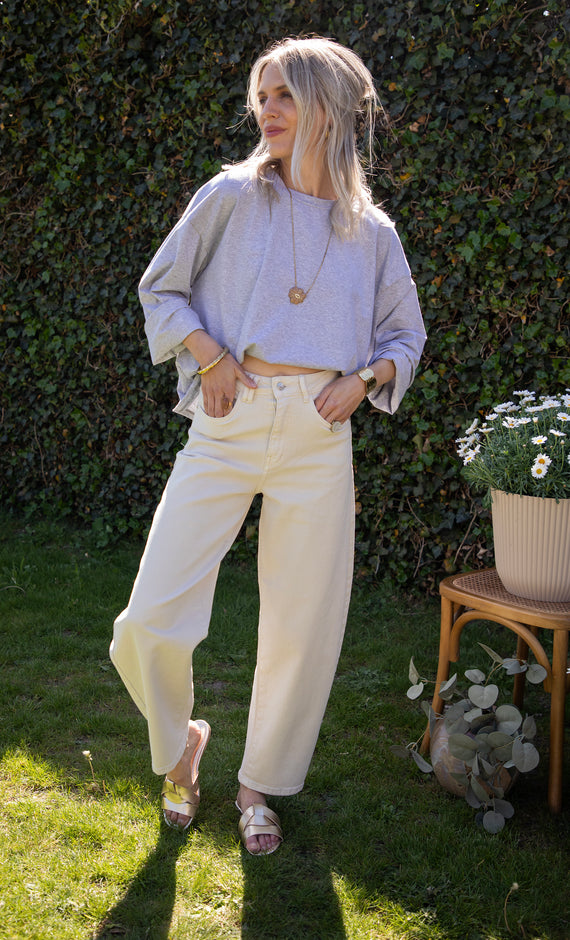 Bella Balloon Beige - Jeans