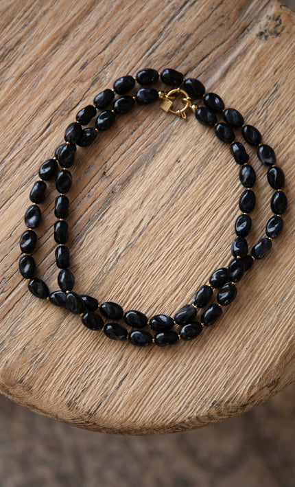 Chunky Charms Black - Ketting