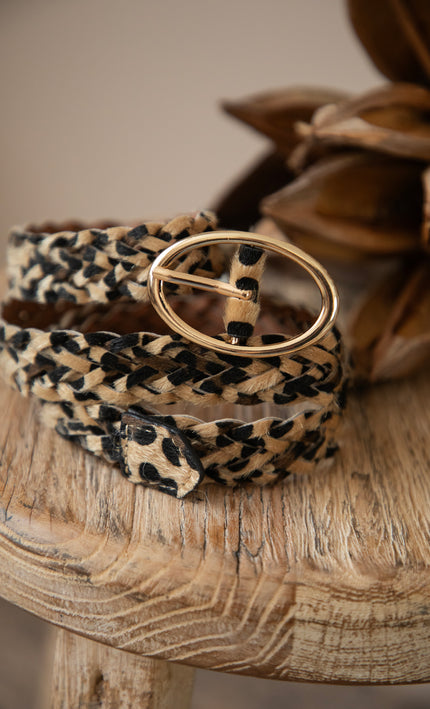 Braid Belt Leopard - Riem