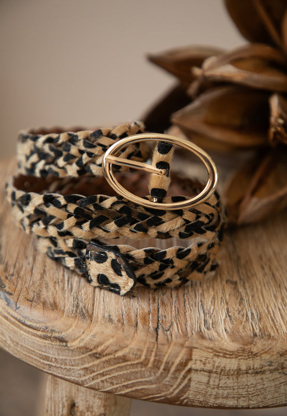 Braid Belt Leopard - Riem