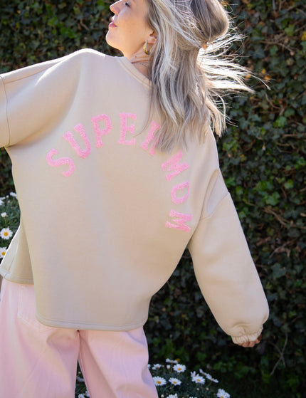 Lily Super Mom Beige/Baby Pink - Sweater