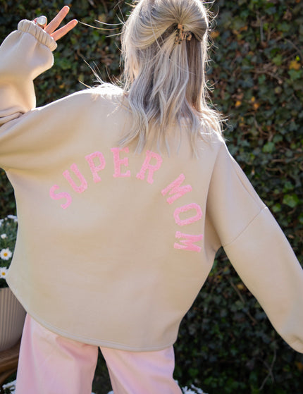 Lily Super Mom Beige/Baby Pink - Sweater