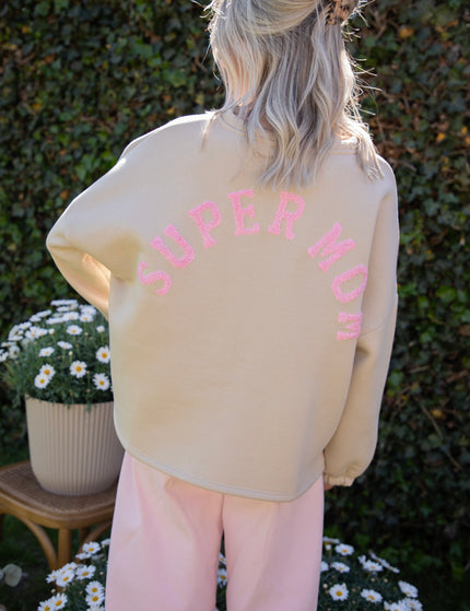 Lily Super Mom Beige/Baby Pink - Sweater