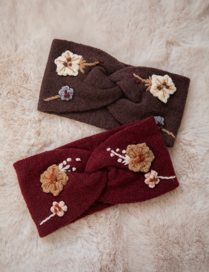 Crochet Bouquet Burgundy - Haarband