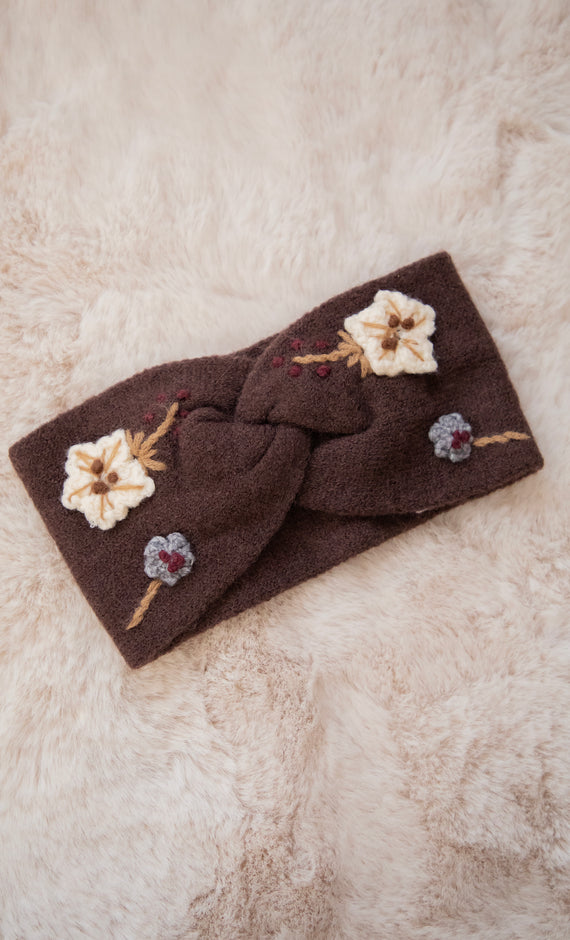 Crochet Bouquet Brown - Headband
