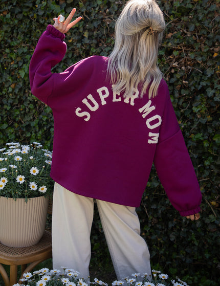 Lily Super Mom Plum/Beige - Sweater