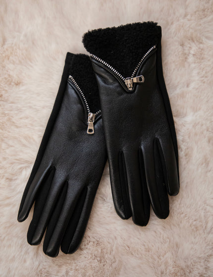 Teddy Zip Black - Handschoenen