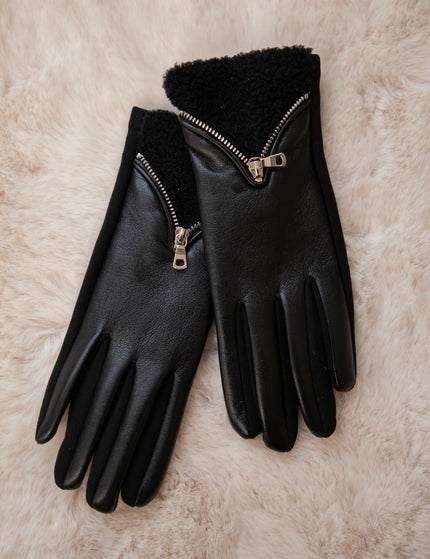 Teddy Zip Black - Handschoenen