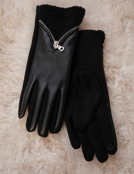 Teddy Zip Black - Handschoenen