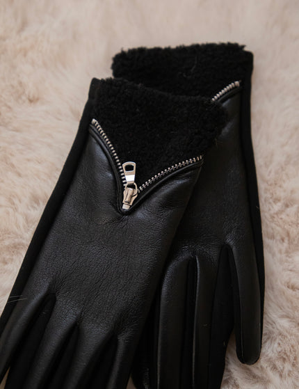 Teddy Zip Black - Handschoenen