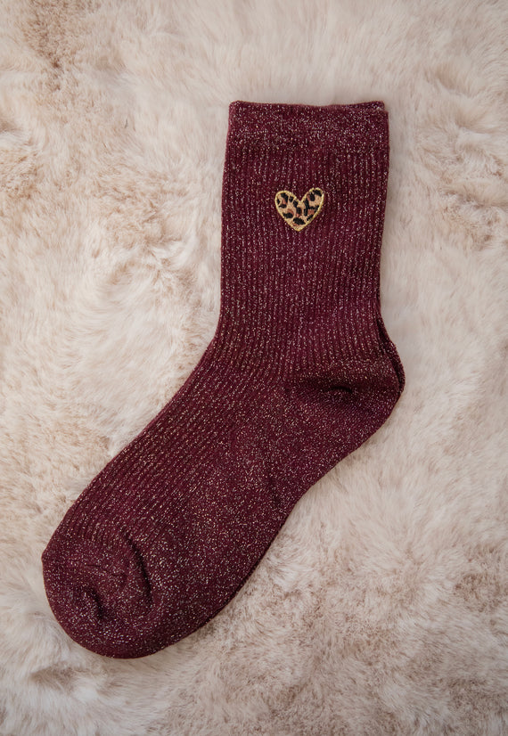 Twinkle Wild Heart Burgundy - Sokken