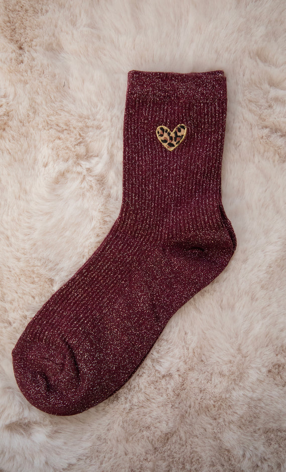 Twinkle Wild Heart Burgundy - Sokken