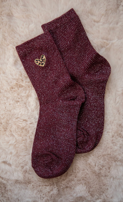 Twinkle Wild Heart Burgundy - Sokken