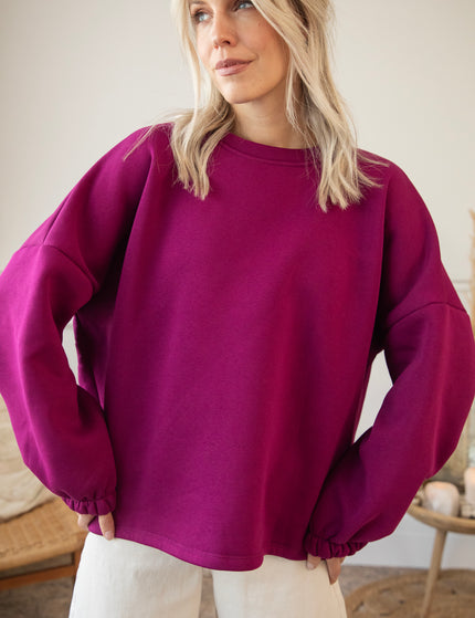 Lily Super Mom Plum/Beige - Sweater