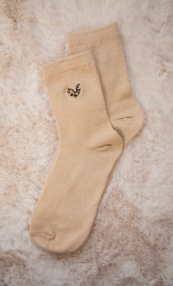 Twinkle Wild Heart Beige - Socks