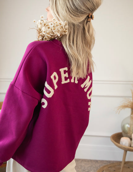Lily Super Mom Plum/Beige - Sweater