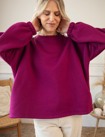 Lily Super Mom Plum/Beige - Sweater