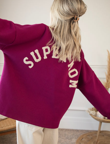 Lily Super Mom Plum/Beige - Sweater