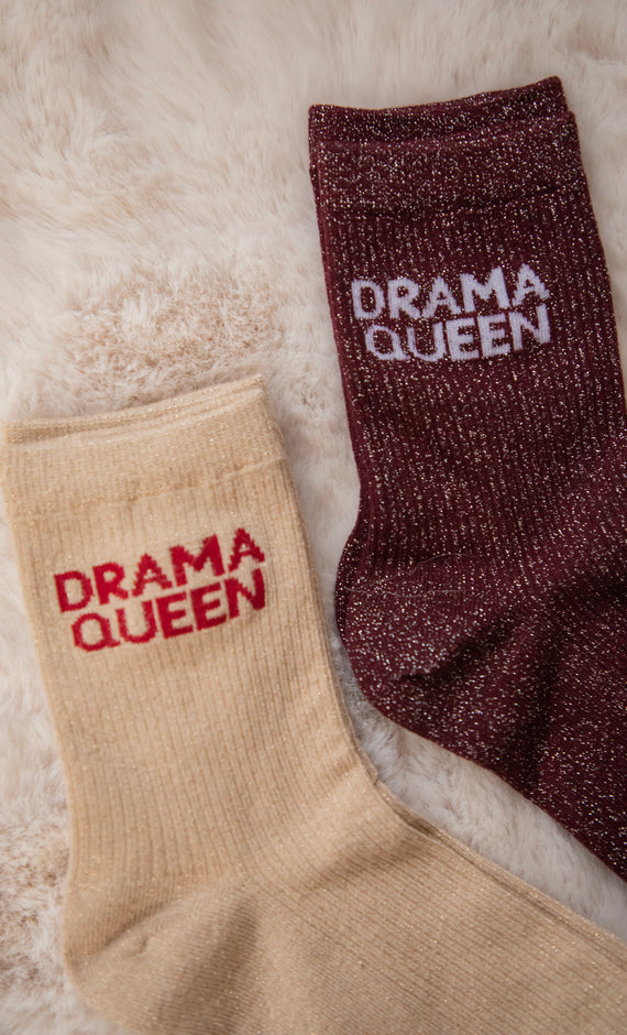 Socken - Drama Queen - Burgunderrot