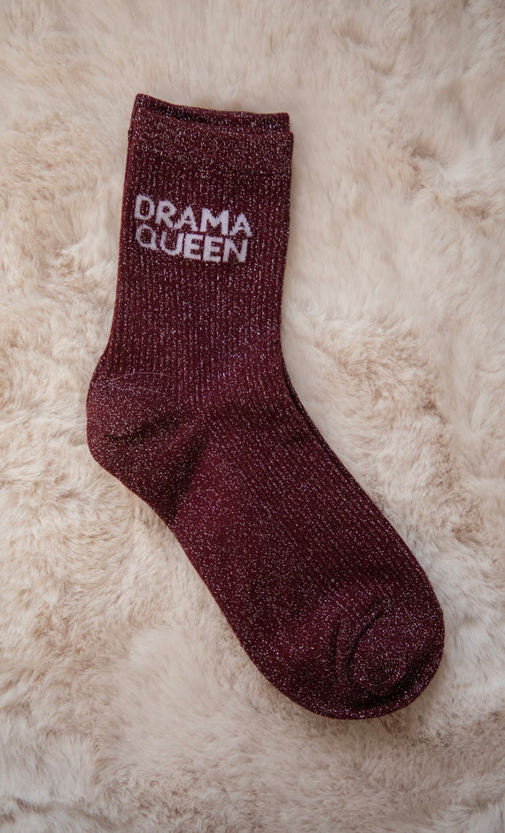 Socken - Drama Queen - Burgunderrot