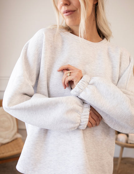 Pullover - Lily Super Mom - Soft Grau/Bordeaux