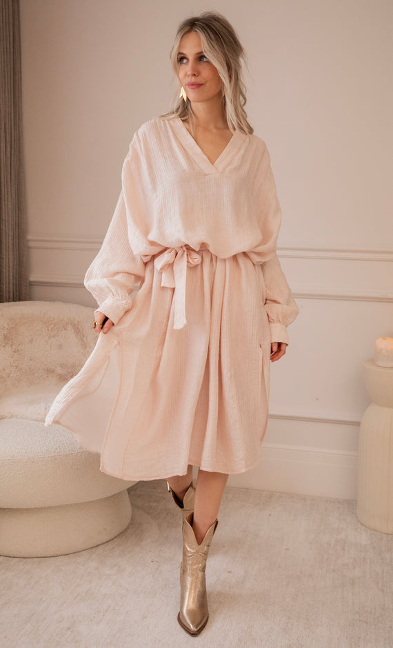 Slow Flow Soft Pink - Maxi Jurk