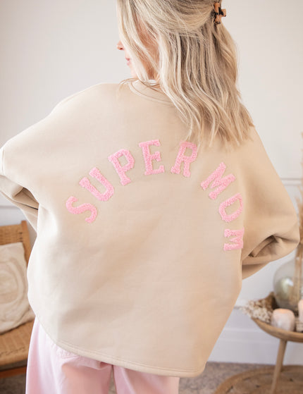 Lily Super Mom Beige/Baby Pink - Sweater