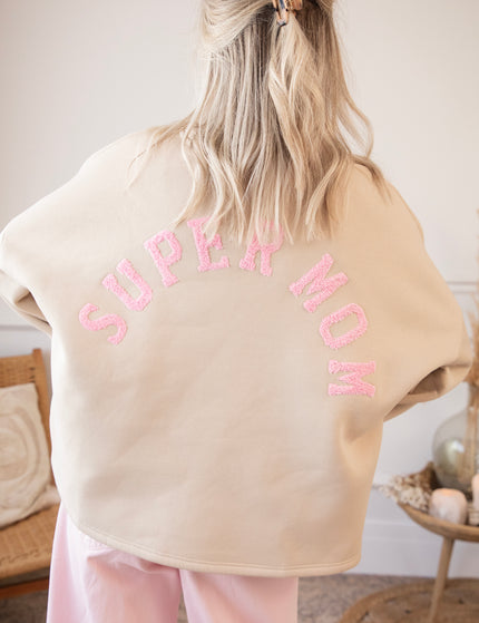 Lily Super Mom Beige/Baby Pink - Sweater