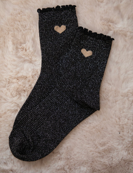 Ruffle Romance Black - Sokken