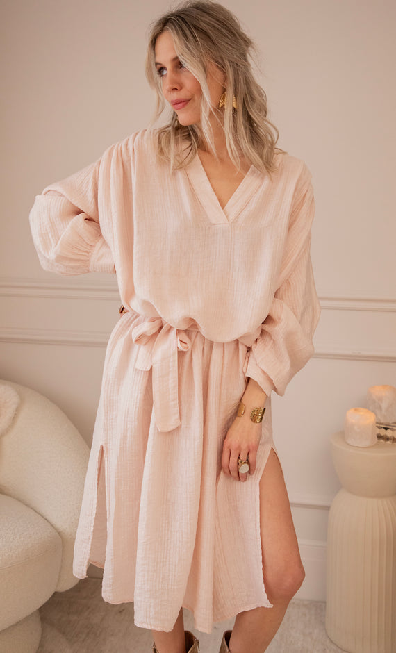 Slow Flow Soft Pink - Maxi Jurk