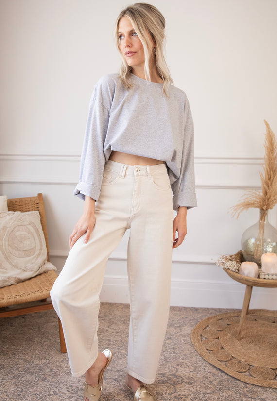 Bella Balloon Beige - Jeans